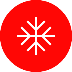 Snowflake, indicating cooling